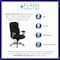 Flash Furniture Hercules Office Chair, Black Back, 30 in W 31" L 48-1/2" H, Height and Width Adjustable Padded GO-1534-BK-FAB-GG - alternate 5