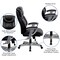 Flash Furniture Hercules Office Chair, Black Back, 30 in W 31" L 48-1/2" H, Height and Width Adjustable Padded GO-1534-BK-LEA-GG - alternate 6