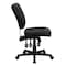 Flash Furniture Leather Task Chair, 22 1/4-, No Arm, Back, Seat, Frame: Black GO-1574-BK-GG - alternate 2