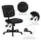Flash Furniture Leather Task Chair, 22 1/4-, No Arm, Back, Seat, Frame: Black GO-1574-BK-GG - alternate 8