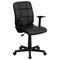 Flash Furniture Vinyl Contemporary Chair, 16-3/4" to 21-3/4, Fixed Arms, Black GO-1691-1-BK-A-GG - alternate 3