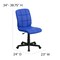 Flash Furniture Vinyl Contemporary Chair, 16-3/4" to 21-3/4, Blue GO-1691-1-BLUE-GG - alternate 4