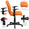 Flash Furniture Metal Contemporary Chair, 16-3/4" to 21-3/4, Fixed Arms, Orange GO-1691-1-ORG-A-GG - alternate 6