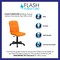 Flash Furniture Vinyl Contemporary Chair, 16-3/4" to 21-3/4, Orange GO-1691-1-ORG-GG - alternate 7