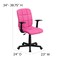 Flash Furniture Vinyl Contemporary Chair, 16-3/4" to 21-3/4, Fixed Arms, Pink GO-1691-1-PINK-A-GG - alternate 2