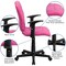 Flash Furniture Vinyl Contemporary Chair, 16-3/4" to 21-3/4, Fixed Arms, Pink GO-1691-1-PINK-A-GG - alternate 6