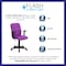 Flash Furniture Vinyl Contemporary Chair, 16-3/4" to 21-3/4, Fixed Arms, Purple GO-1691-1-PUR-A-GG - alternate 5