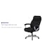 Flash Furniture Hercules Office Chair, Black Back, 28-1/2 in W 35" L 49-1/2" H, Padded GO-1850-1-FAB-GG - alternate 8