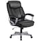 Flash Furniture Hercules Office Chair, Black Seat, Black Back, 28 1/2 in W 35" L 49-1/2" H, Padded, Leather Seat GO-1850-1-LEA-GG - alternate 3