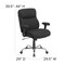Flash Furniture Hercules Task Office Chair, Black Back, 29-1/2 in W 29" L 44" H, Adjustable Padded, Fabric Seat GO-2031F-GG - alternate 2