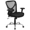 Flash Furniture Contemporary Office Chair, Black Seat, Black Back, 29 in W 26" L 42-1/4" H, Adjustable Padded GO-2032-GG - alternate 7