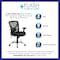 Flash Furniture Contemporary Office Chair, Black Seat, Black Back, 29 in W 26" L 42-1/4" H, Adjustable Padded GO-2032-GG - alternate 4
