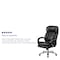 Flash Furniture Hercules Office Chair, Black Seat, Black Back, 28 in W 31" L 49" H, Faux Leather Seat GO-2078-LEA-GG - alternate 5