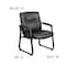 Flash Furniture Hercules Executive Side Reception Chair, Black Back, 29-1/2 in W 29" L 39-1/4" H, Padded GO-2136-GG - alternate 6