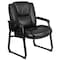 Flash Furniture Contemporary Reception Chair, Black Seat, Black Back, 29 in W 31" L 41-3/4" H, Padded, Leather Seat GO-2138-GG - alternate 4