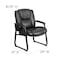 Flash Furniture Contemporary Reception Chair, Black Seat, Black Back, 29 in W 31" L 41-3/4" H, Padded, Leather Seat GO-2138-GG - alternate 9