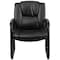 Flash Furniture Contemporary Reception Chair, Black Seat, Black Back, 29 in W 31" L 41-3/4" H, Padded, Leather Seat GO-2138-GG - alternate 2