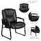 Flash Furniture Contemporary Reception Chair, Black Seat, Black Back, 29 in W 31" L 41-3/4" H, Padded, Leather Seat GO-2138-GG - alternate 3