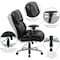 Flash Furniture Hercules Office Chair, Black Back, 30 in W 34" L 48" H, Adjustable Padded GO-2149-LEA-GG - alternate 3