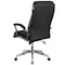 Flash Furniture Contemporary Chair Fixed Arms, 20" to 22" Height, Leather, Black GO-2192-BK-GG - alternate 2