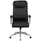 Flash Furniture Contemporary Chair Fixed Arms, 20" to 22" Height, Leather, Black GO-2192-BK-GG - alternate 5