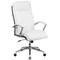 Flash Furniture Contemporary Chair White High Back Exec Chair, Fixed Arms, 20" to 22" Height, Plastic, White GO-2192-WH-GG - alternate 5