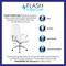 Flash Furniture Contemporary Chair White High Back Exec Chair, Fixed Arms, 20" to 22" Height, Plastic, White GO-2192-WH-GG - alternate 7