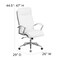 Flash Furniture Contemporary Chair White High Back Exec Chair, Fixed Arms, 20" to 22" Height, Plastic, White GO-2192-WH-GG - alternate 2