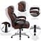 Flash Furniture Contemporary Office Chair, Brown Back, 30 in W 33" L 52" H, Padded GO-2223-BN-GG - alternate 4