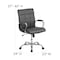 Flash Furniture Contemporary Chair Fixed Arms, 18-1/2" to 22-1/4" Height, Black GO-2240-BK-GG - alternate 2