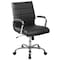 Flash Furniture Contemporary Chair Fixed Arms, 18-1/2" to 22-1/4" Height, Black GO-2240-BK-GG - alternate 3