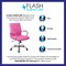 Flash Furniture Contemporary Chair Fixed Arms, 18-1/2" to 22-1/4" Height, Pink GO-2240-PK-GG - alternate 4