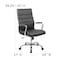 Flash Furniture High Back Black LeatherSoft Executive Swivel Office Chair with Chrome Frame and Arms GO-2286H-BK-GG - alternate 6