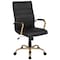 Flash Furniture Black Leather Gold Frame High Back Chair GO-2286H-BK-GLD-GG - alternate 3