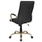 Flash Furniture Black Leather Gold Frame High Back Chair GO-2286H-BK-GLD-GG - alternate 4