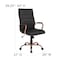 Flash Furniture Black Leather Rose Gold Frame High Back Chair GO-2286H-BK-RSGLD-GG - alternate 6