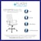 Flash Furniture Contemporary Chair White High Back Exec Chair, Fixed Arms, 18-1/4" to 22-1/4" Height GO-2286H-WH-GG - alternate 9