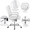 Flash Furniture Contemporary Chair White High Back Exec Chair, Fixed Arms, 18-1/4" to 22-1/4" Height GO-2286H-WH-GG - alternate 13