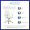 Flash Furniture Contemporary Chair White Mid-Back Exec Chair, Fixed Arms, 18-1/4" to 22-1/4" Height GO-2286M-WH-GG - alternate 7
