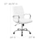 Flash Furniture Contemporary Chair White Mid-Back Exec Chair, Fixed Arms, 18-1/4" to 22-1/4" Height GO-2286M-WH-GG - alternate 4