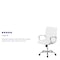 Flash Furniture Contemporary Chair White Mid-Back Exec Chair, Fixed Arms, 18-1/4" to 22-1/4" Height GO-2286M-WH-GG - alternate 5
