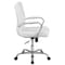 Flash Furniture Contemporary Chair White Mid-Back Exec Chair, Fixed Arms, 18-1/4" to 22-1/4" Height GO-2286M-WH-GG - alternate 9