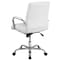 Flash Furniture Contemporary Chair White Mid-Back Exec Chair, Fixed Arms, 18-1/4" to 22-1/4" Height GO-2286M-WH-GG - alternate 8