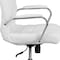 Flash Furniture Contemporary Chair White Mid-Back Exec Chair, Fixed Arms, 18-1/4" to 22-1/4" Height GO-2286M-WH-GG - alternate 10