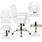 Flash Furniture Mid-Back White Leather Swivel Office Chair with Gold Frame and Arms GO-2286M-WH-GLD-GG - alternate 10