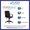 Flash Furniture Metal Contemporary Chair, 17" to 20-1/2", Fixed Arms, Black GO-228S-BK-LEA-GG - alternate 9