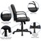 Flash Furniture Metal Contemporary Chair, 17" to 20-1/2", Fixed Arms, Black GO-228S-BK-LEA-GG - alternate 5