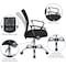 Flash Furniture Contemporary Chair, 18-3/4" to 22-1/2", Fixed Arms, Black GO-6057-GG - alternate 3