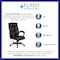 Flash Furniture Contemporary Chair Black High Back Exec Chair, Fixed Arms, 19" to 22-1/2" Height, Leather, Black GO-7194B-BK-GG - alternate 7