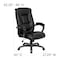 Flash Furniture Contemporary Chair Black High Back Exec Chair, Fixed Arms, 19" to 22-1/2" Height, Leather, Black GO-7194B-BK-GG - alternate 8